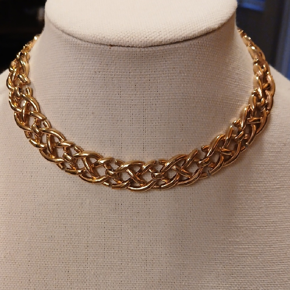 Trifari Gold Woven Necklace